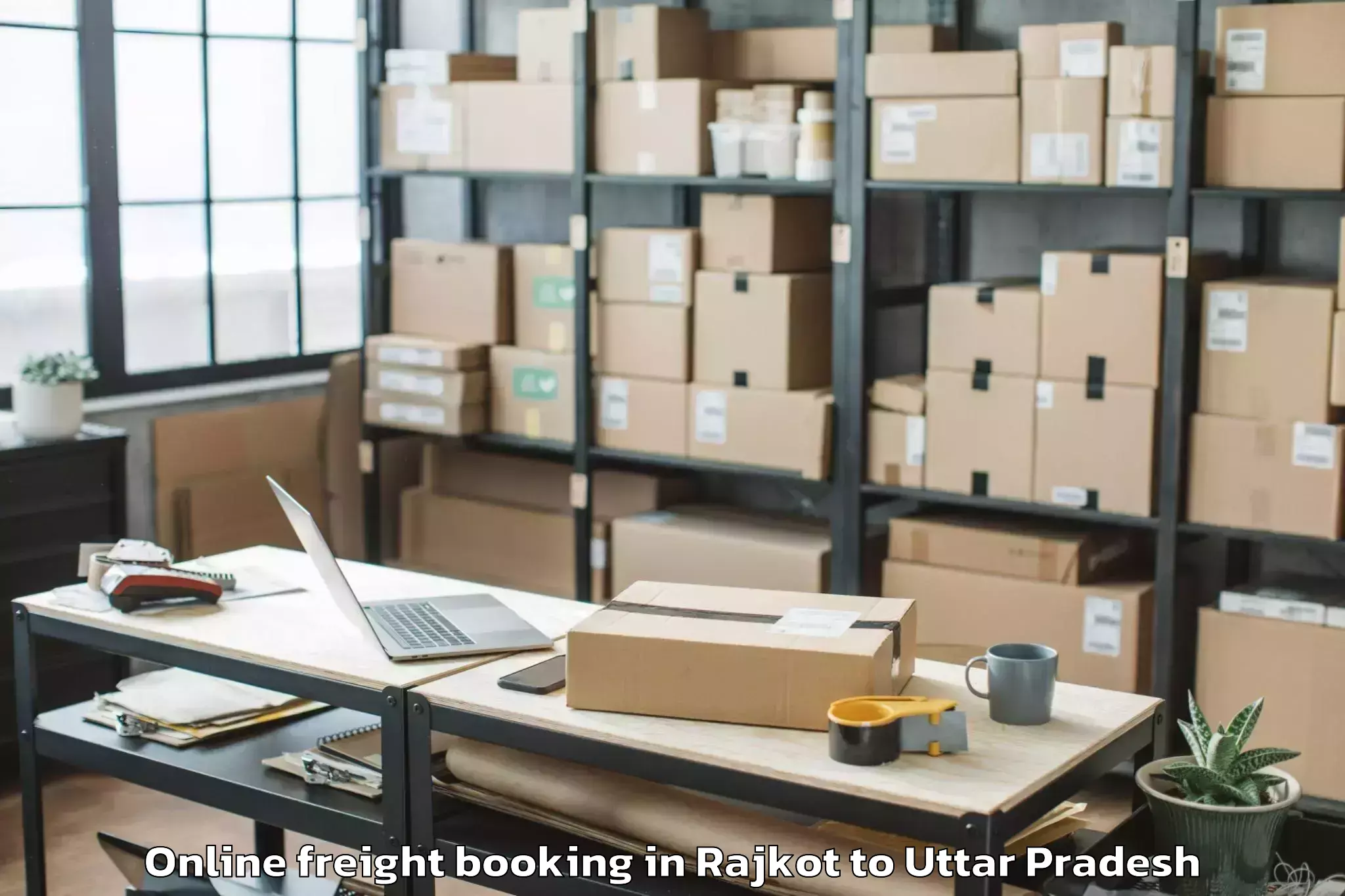 Expert Rajkot to Agra Airport Agr Online Freight Booking